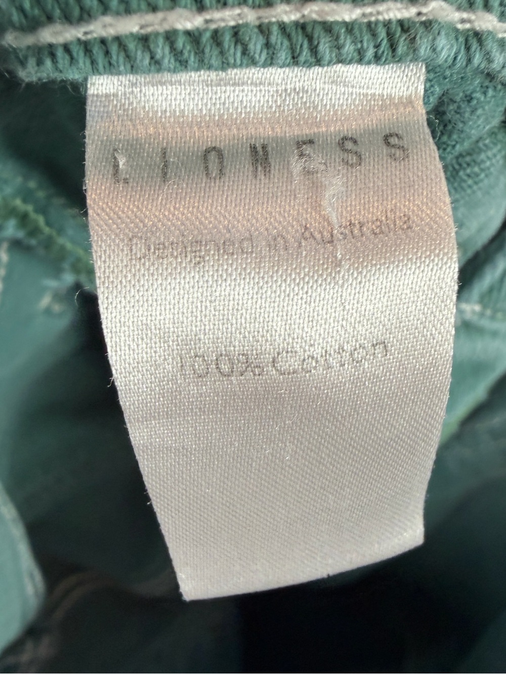 Lioness Cotton Wide Leg Denim Cargo Pants in Teal Size Small - Picture 7 of 8